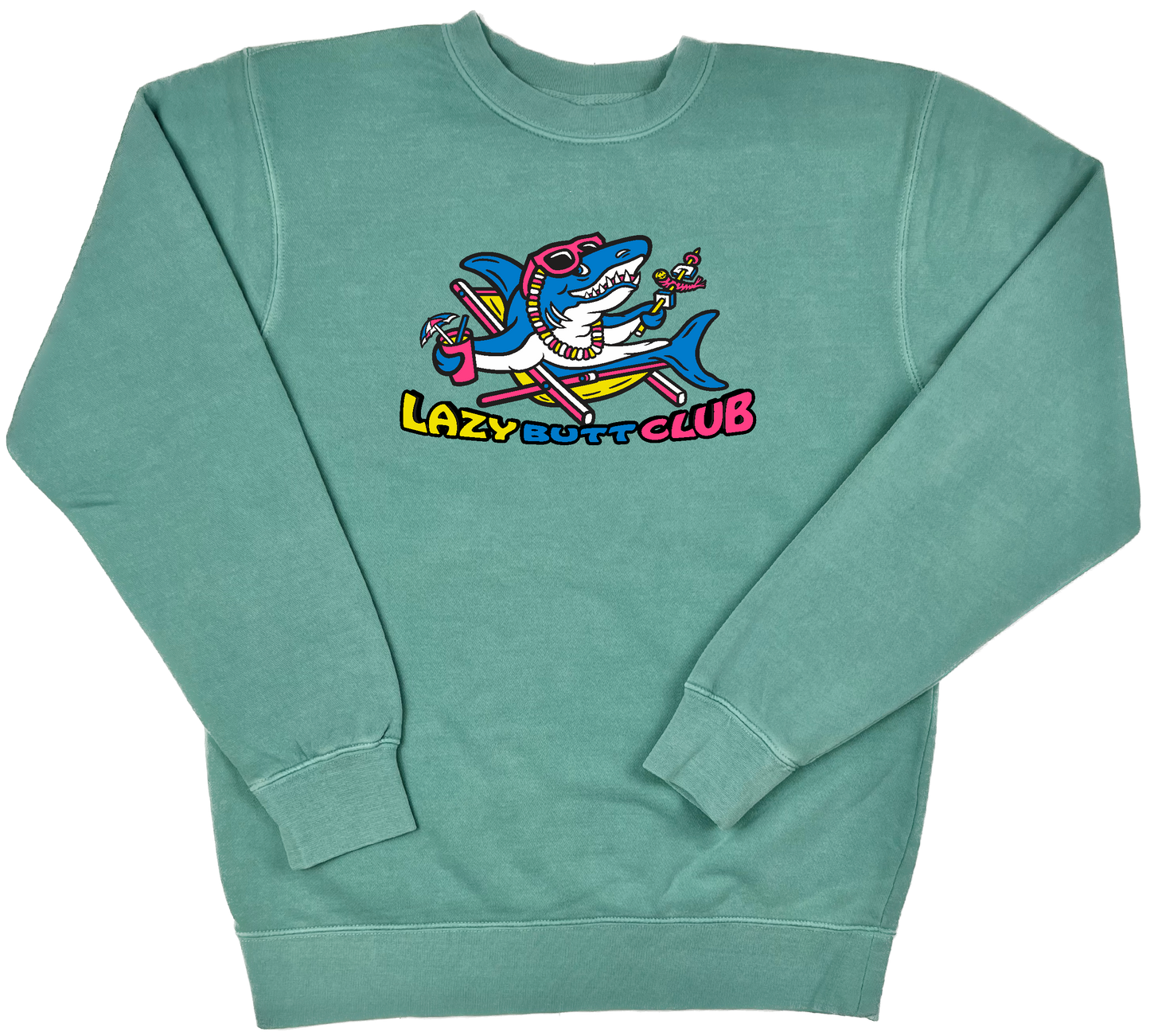 Lazy Shark "pigment dyed" Crewneck Sweatshirt