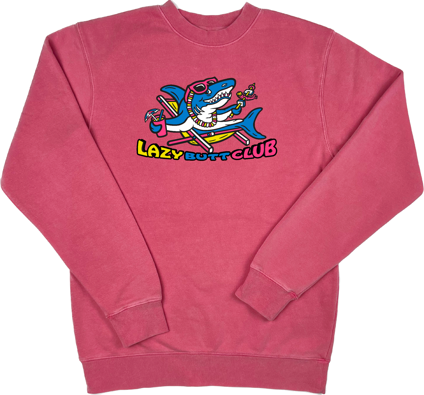 Lazy Shark "pigment dyed" Crewneck Sweatshirt