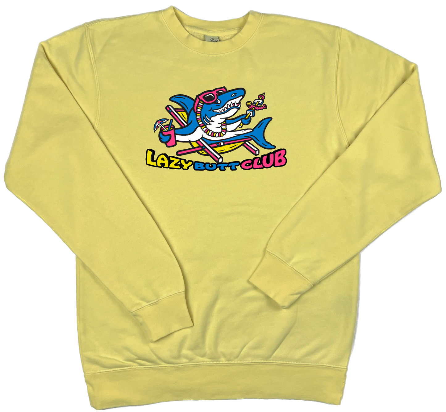 Lazy Shark "pigment dyed" Crewneck Sweatshirt