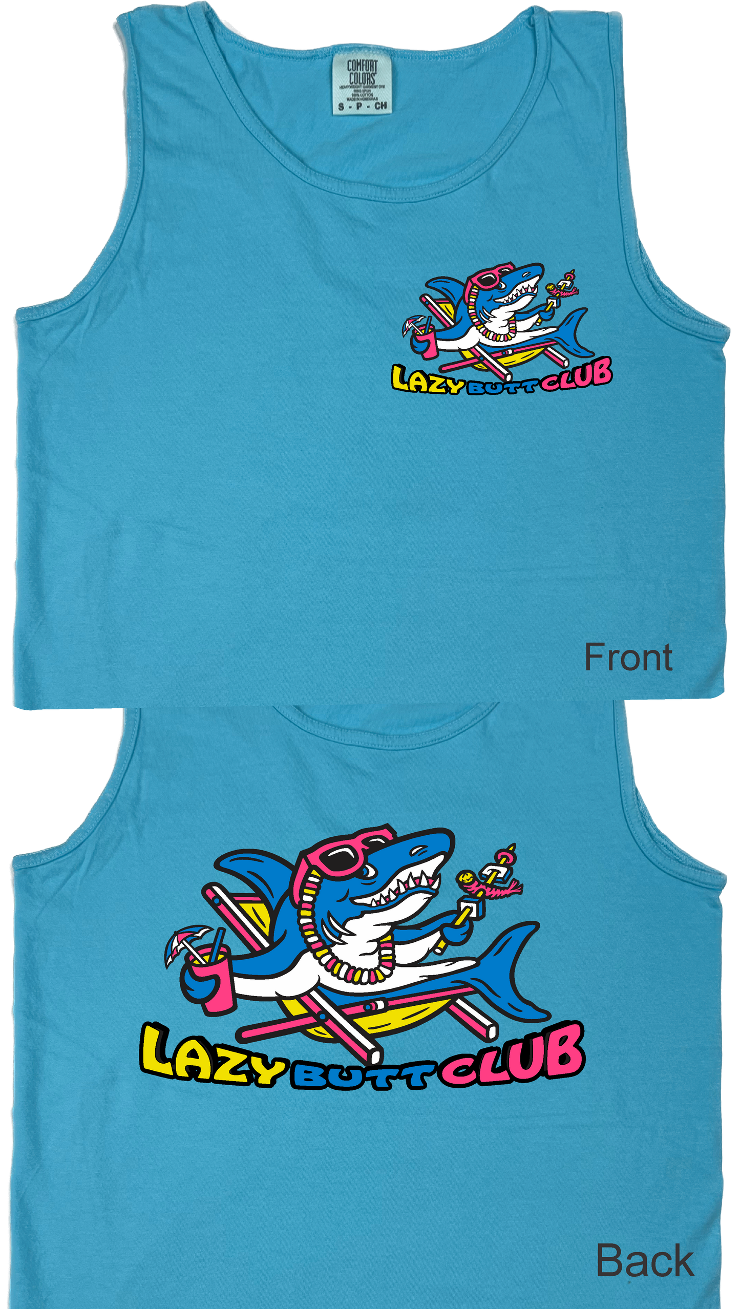 Lazy Shark "garment dyed" Tank Top