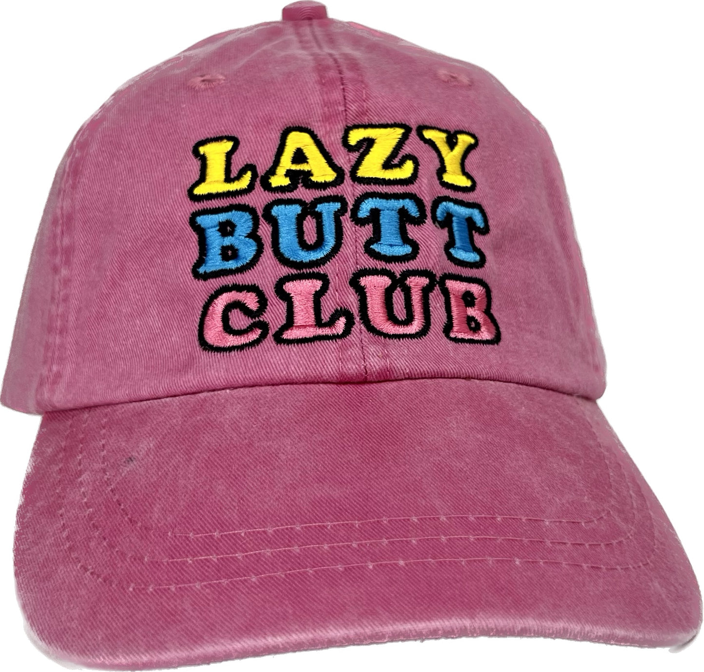 Lazy Butt Club Pigment Dyed Hat (words)