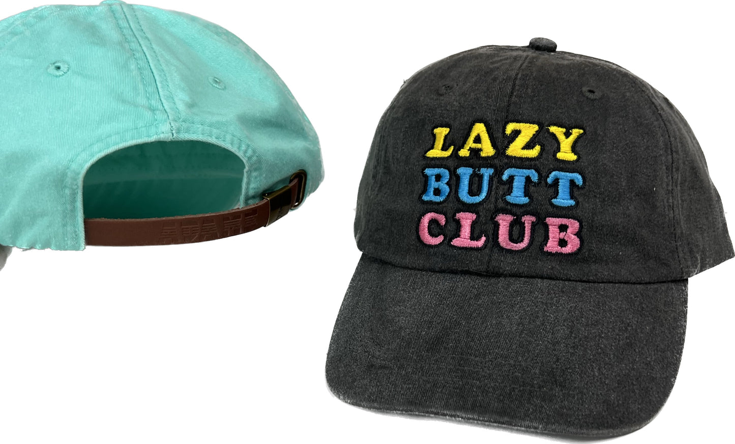 Lazy Butt Club Pigment Dyed Hat (words)