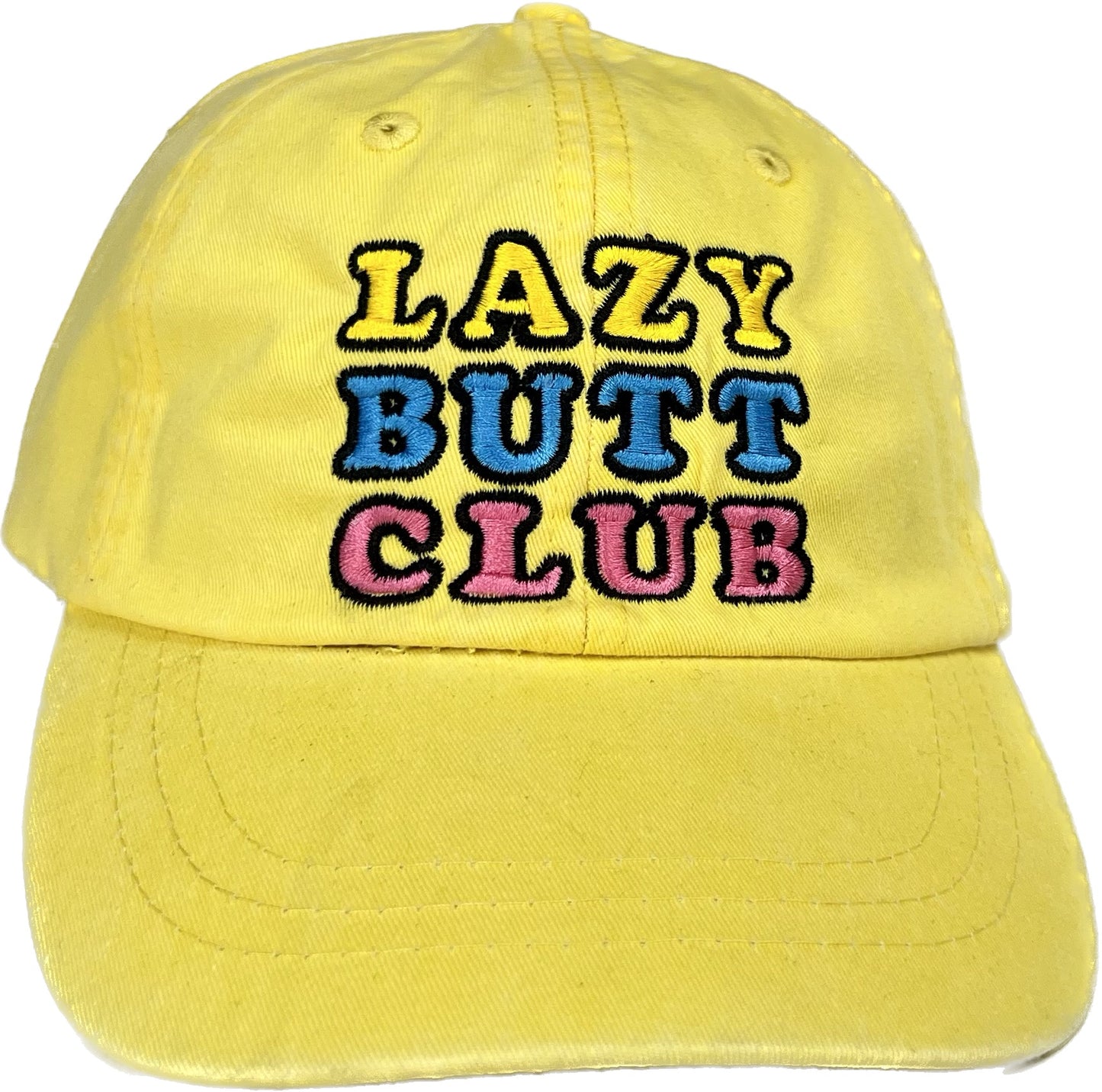 Lazy Butt Club Pigment Dyed Hat (words)