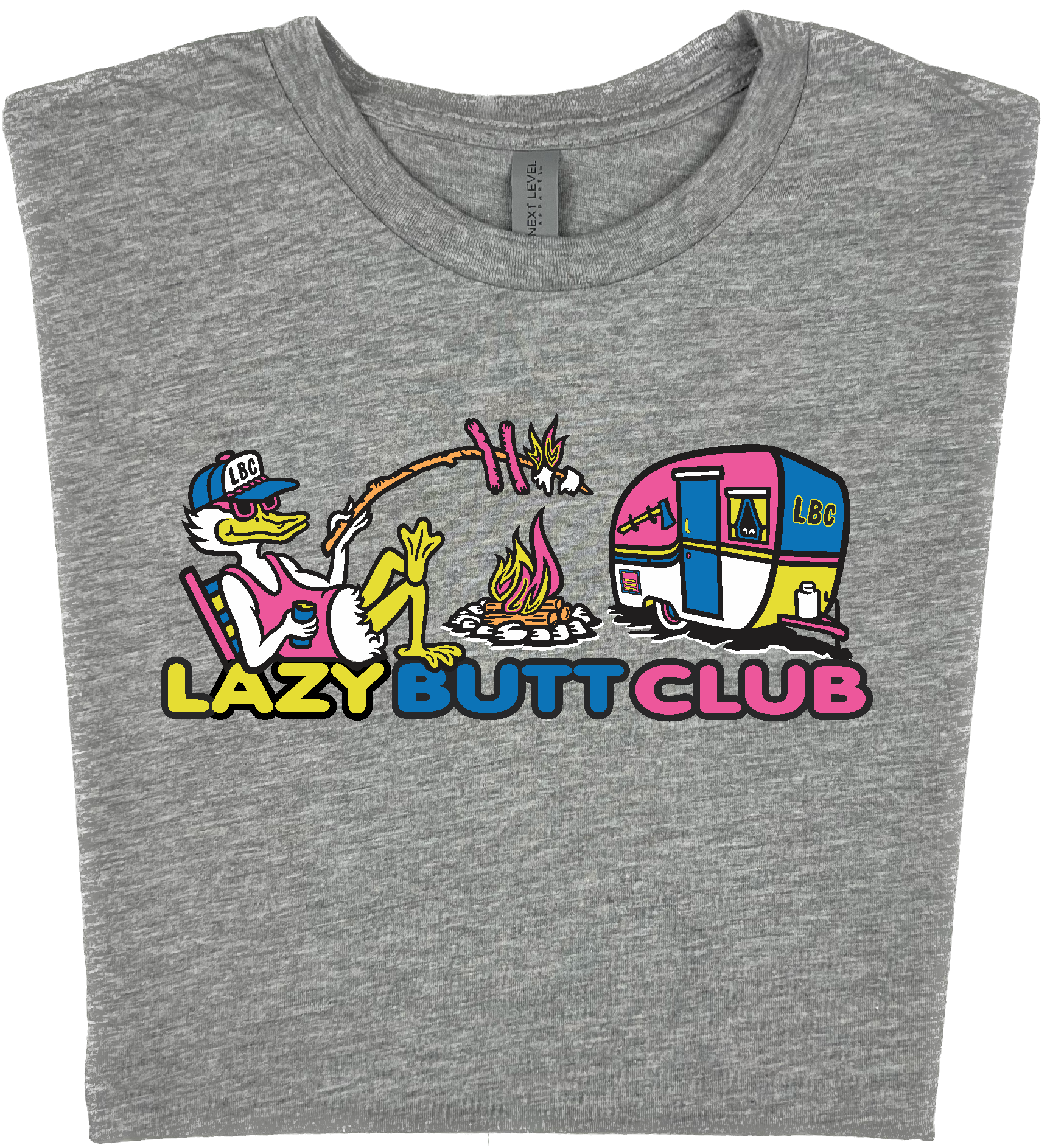 campingt Lazy Butt Club Camping T-shirt 4X / Black