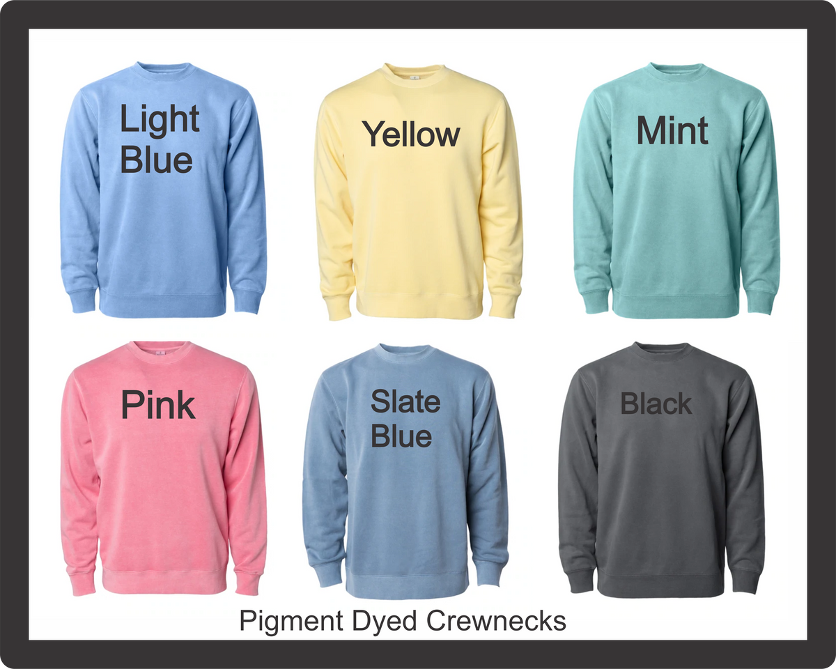Pigment clearance dyed crewneck