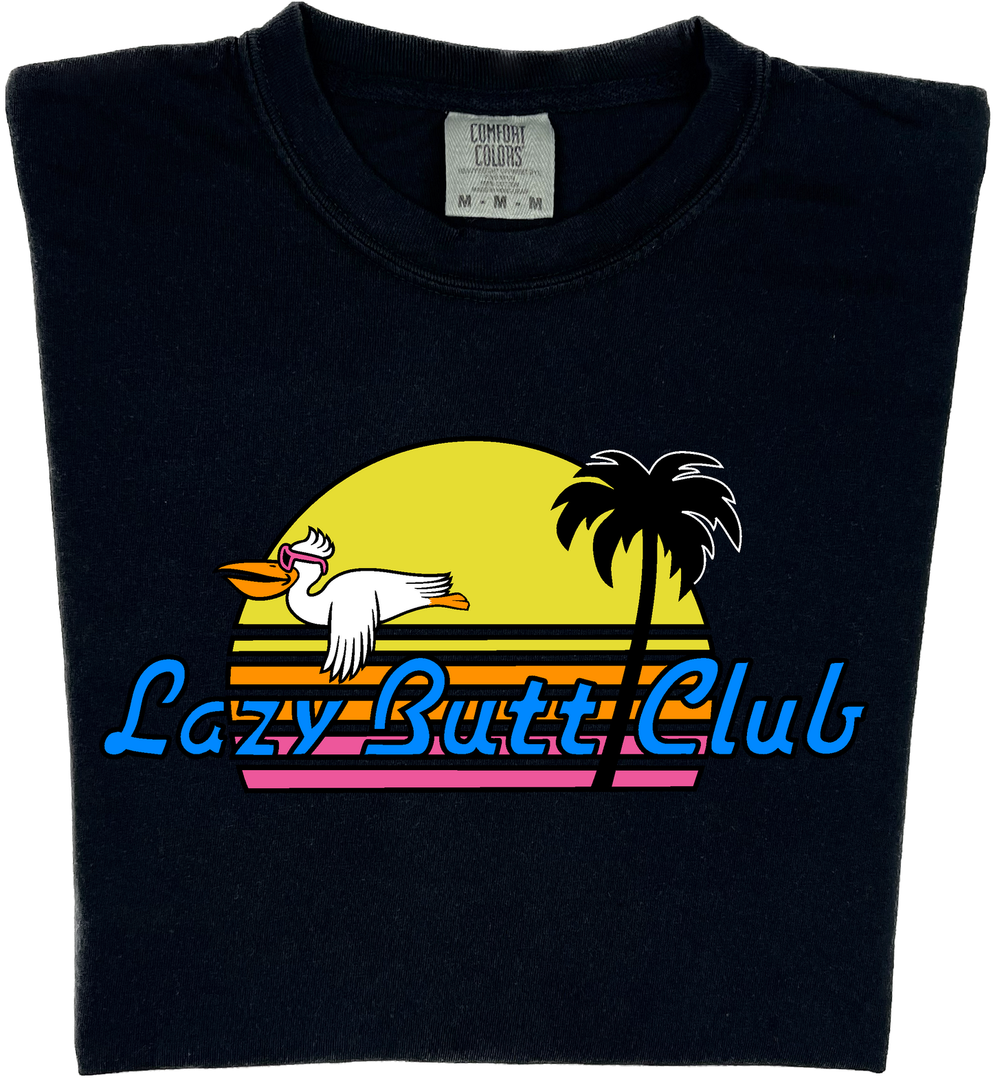 Lazy Sunset Pelican "garment dyed" T-shirt lazy butt club