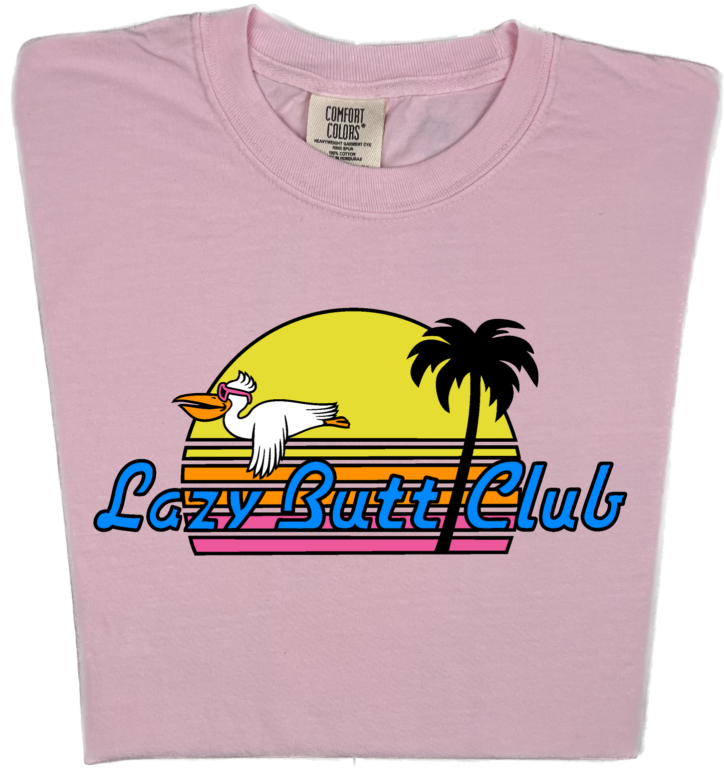 Lazy Sunset Pelican "garment dyed" T-shirt lazy butt club