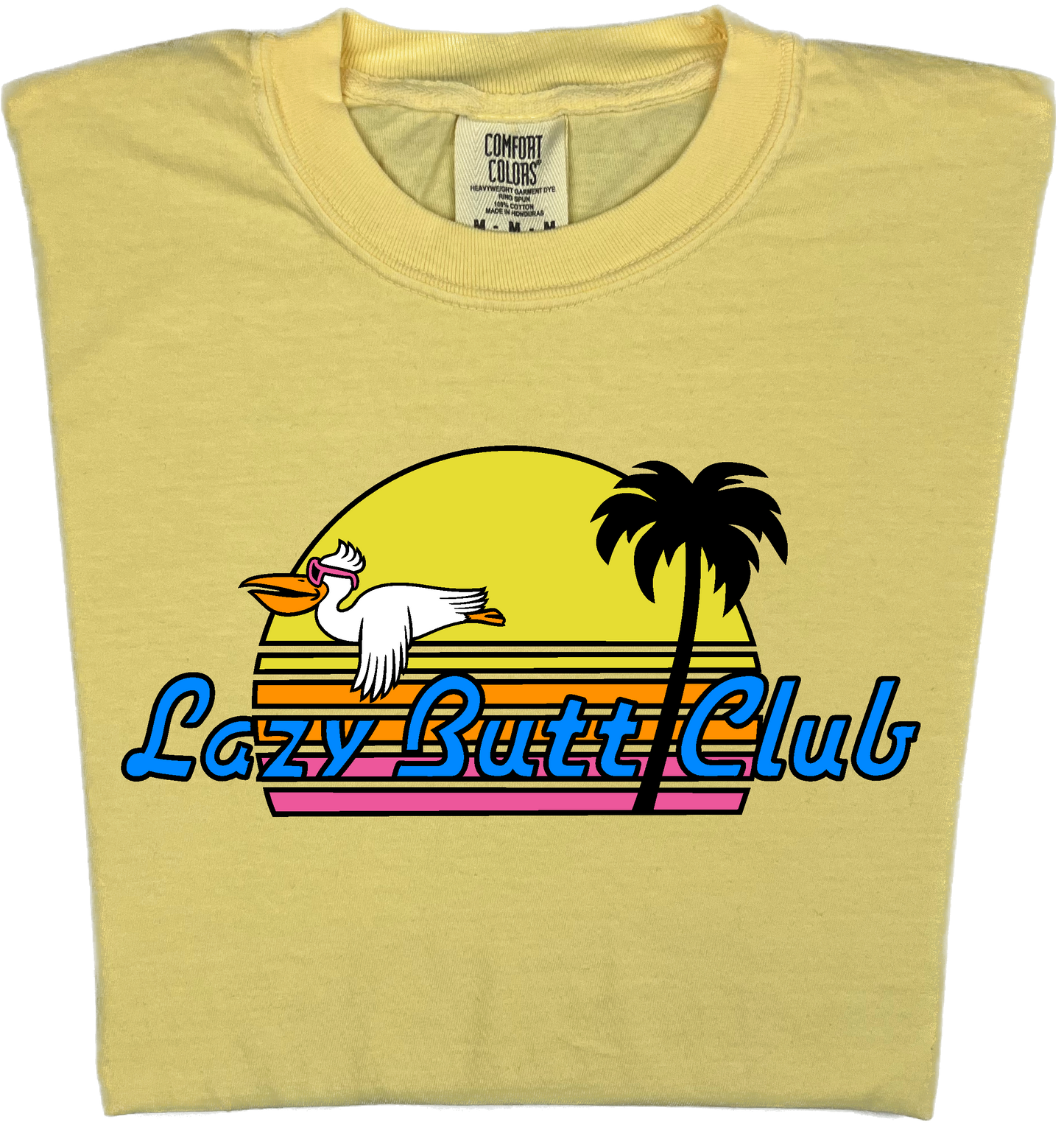 Lazy Sunset Pelican "garment dyed" T-shirt lazy butt club