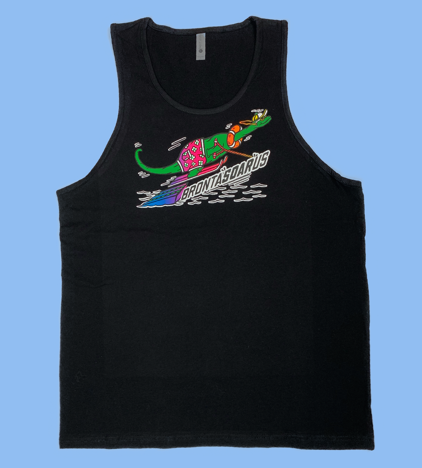 Water Skiing Bronta"SOAR"us Brontosaurus Tank Top