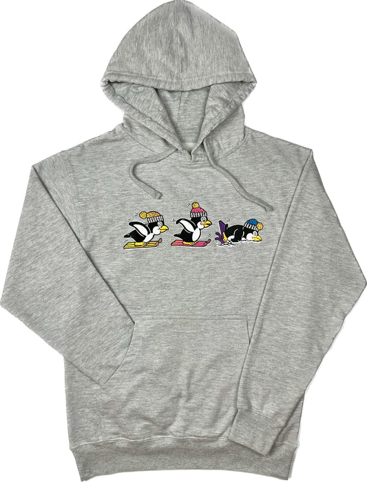 Skiing Penguins Hoodie