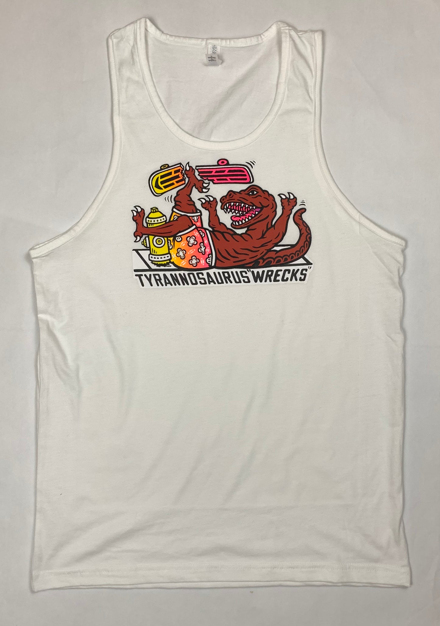 Skateboarding Tyrannosaurus “Wrecks” T rex Tank Top