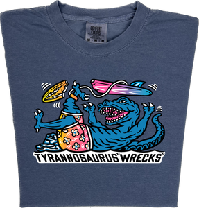 Surfing Tyrannosaurus Wrecks  “Garment Dyed” T-shirt