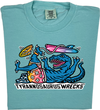 Load image into Gallery viewer, Surfing Tyrannosaurus Wrecks  “Garment Dyed” T-shirt