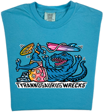 Load image into Gallery viewer, Surfing Tyrannosaurus Wrecks  “Garment Dyed” T-shirt