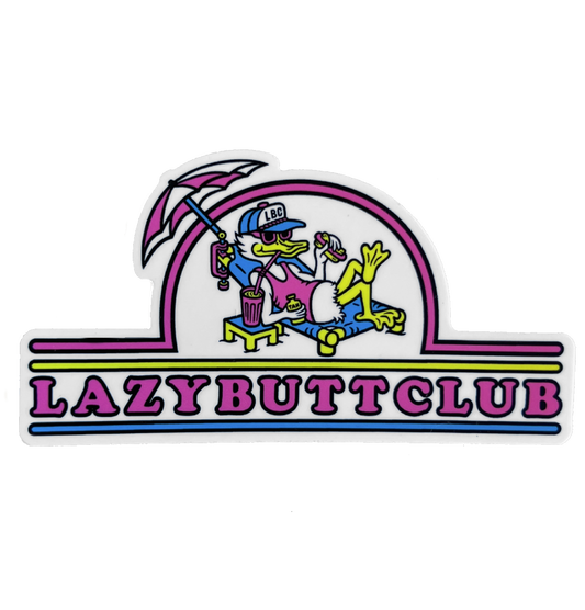 Original Lazy Butt Club Sticker