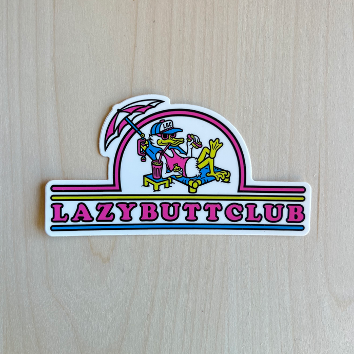 Original Lazy Butt Club Sticker