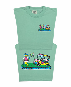 Golfing Lazy Butt Club "Garment Dyed" T-shirt Front/Back Print