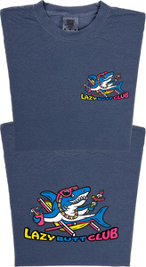 Lazy Shark "garment dyed" T-shirt (Front & Back Print)
