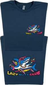 Lazy Shark T-Shirt (Front & Back Print)