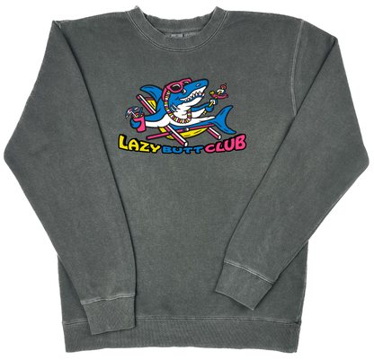 Lazy Shark "pigment dyed" Crewneck Sweatshirt
