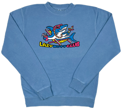 Lazy Shark "pigment dyed" Crewneck Sweatshirt