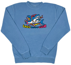 Lazy Shark "pigment dyed" Crewneck Sweatshirt