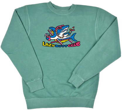 Lazy Shark "pigment dyed" Crewneck Sweatshirt