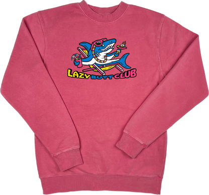 Lazy Shark "pigment dyed" Crewneck Sweatshirt