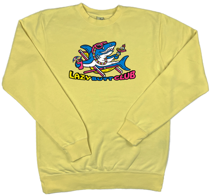 Lazy Shark "pigment dyed" Crewneck Sweatshirt
