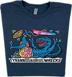 Surfing Tyrannosaurus Wrecks Dinosaur T-Shirt