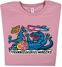 Load image into Gallery viewer, Surfing Tyrannosaurus Wrecks T-Shirt