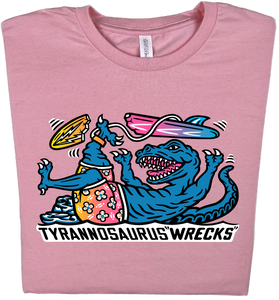Surfing Tyrannosaurus Wrecks Dinosaur T-Shirt