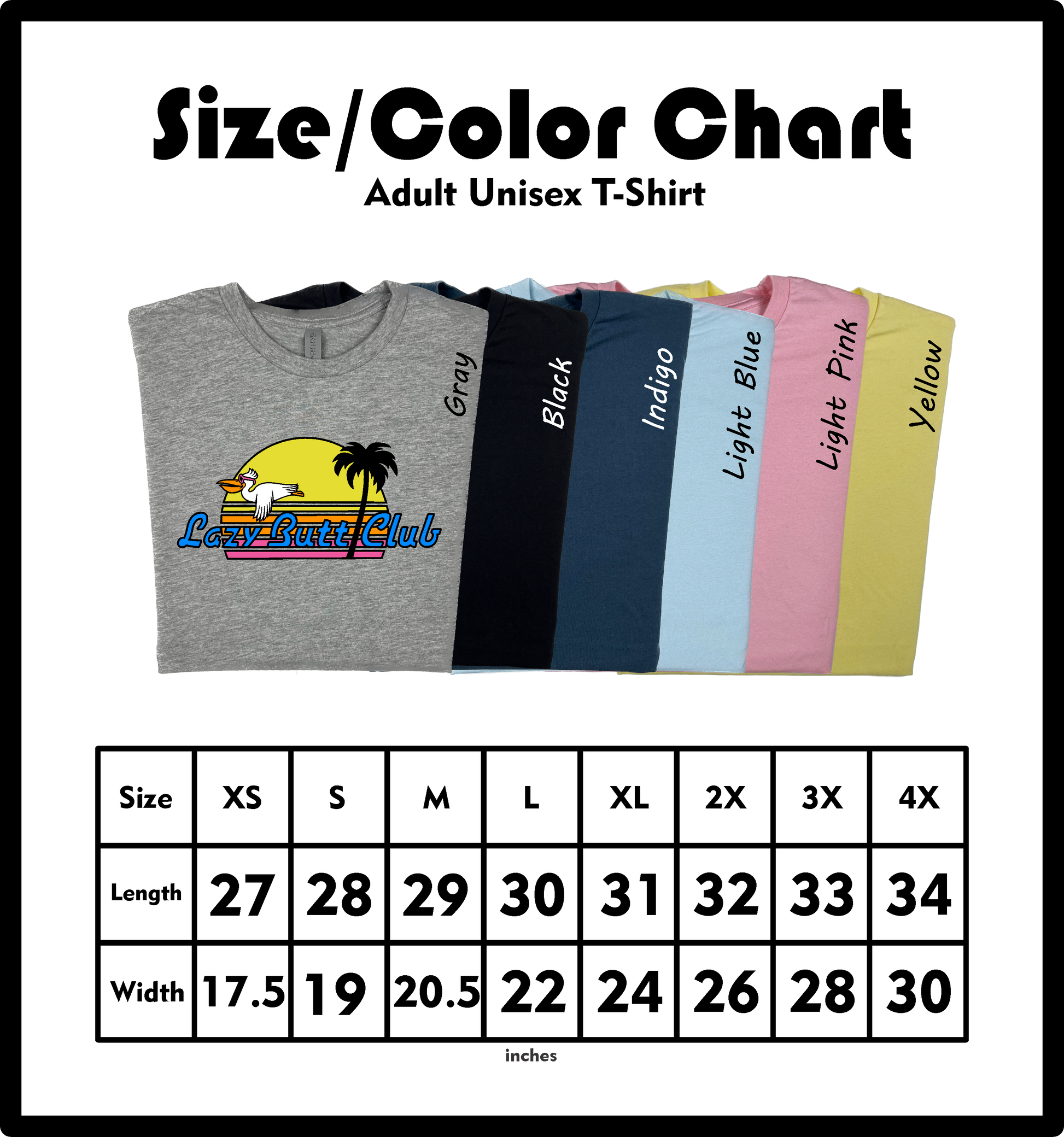 Lazy Butt Club  Sunset  Pelican  T-shirt - LAZY BUTT CLUB
