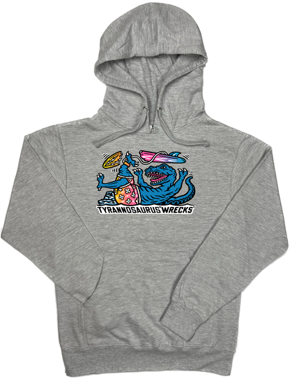 Surfing Tyrannosaurus  Wrecks  Dinosaur T-Rex Dino Surf  Hooded Sweatshirt