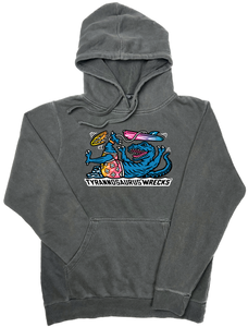 Surfing Tyrannosaurus Wrecks  “Pigment Dyed” Hoodie