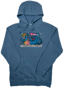 Surfing Tyrannosaurus Wrecks  “Pigment Dyed” Hoodie