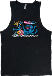 Surfing Tyrannosaurus  Wrecks  Dinosaur T-Rex Dino Surf   Tank Top