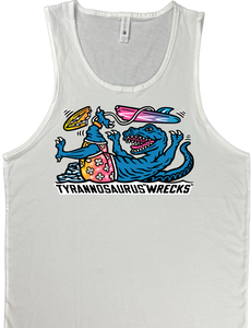 Surfing Tyrannosaurus  Wrecks  Dinosaur T-Rex Dino Surf   Tank Top