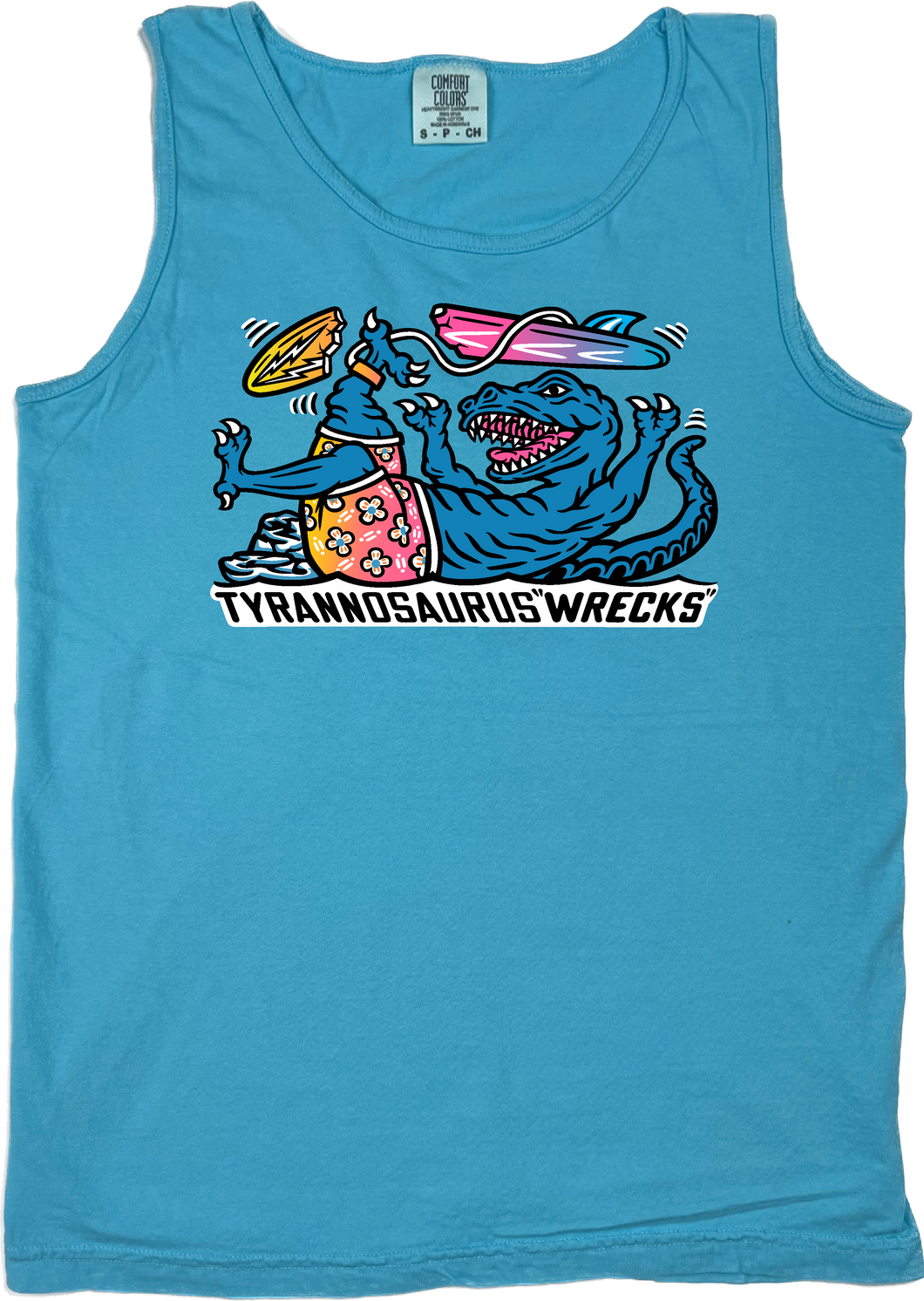 Surfing Tyrannosaurus Wrecks  “Garment Dyed” Tank Top