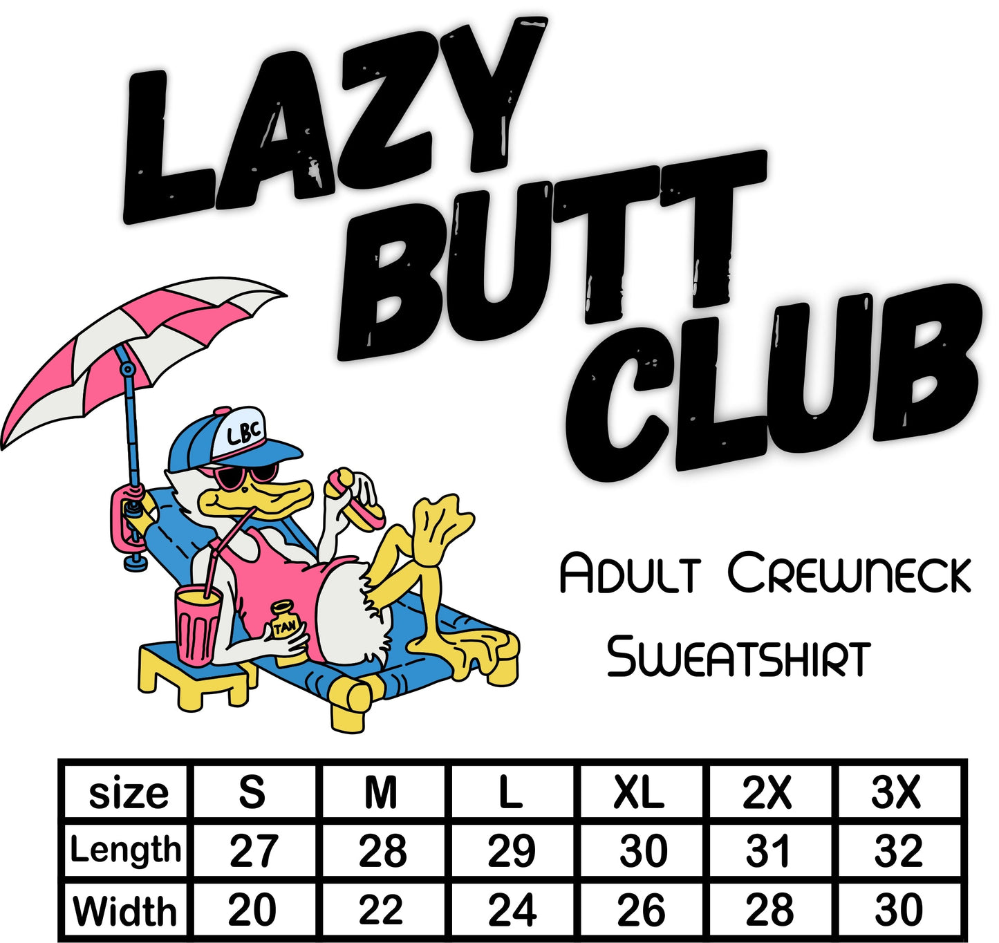 Golfing Lazy Butt Club Crewneck Sweatshirt