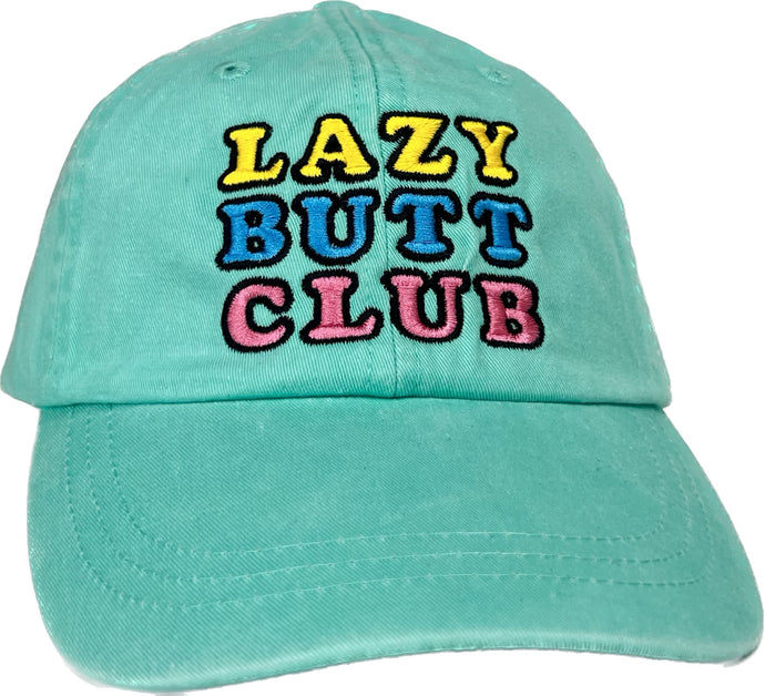 Lazy Butt Club Pigment Dyed Hat (words)