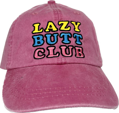 Lazy Butt Club Pigment Dyed Hat (words)