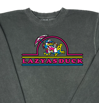 Lazy As Duck  “Pigment Dyed” Crewneck Sweatshirt