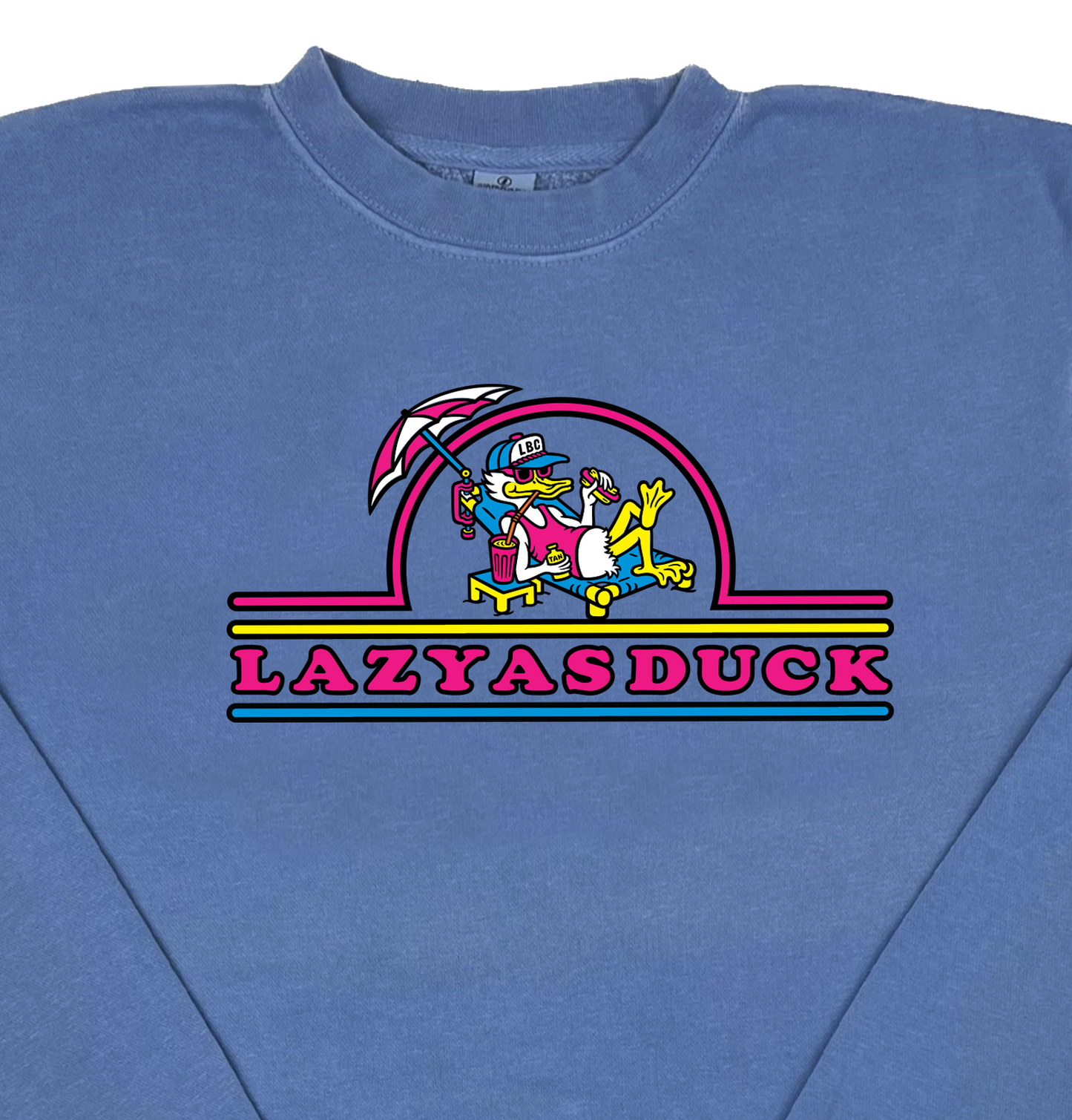 Lazy As Duck  “Pigment Dyed” Crewneck Sweatshirt