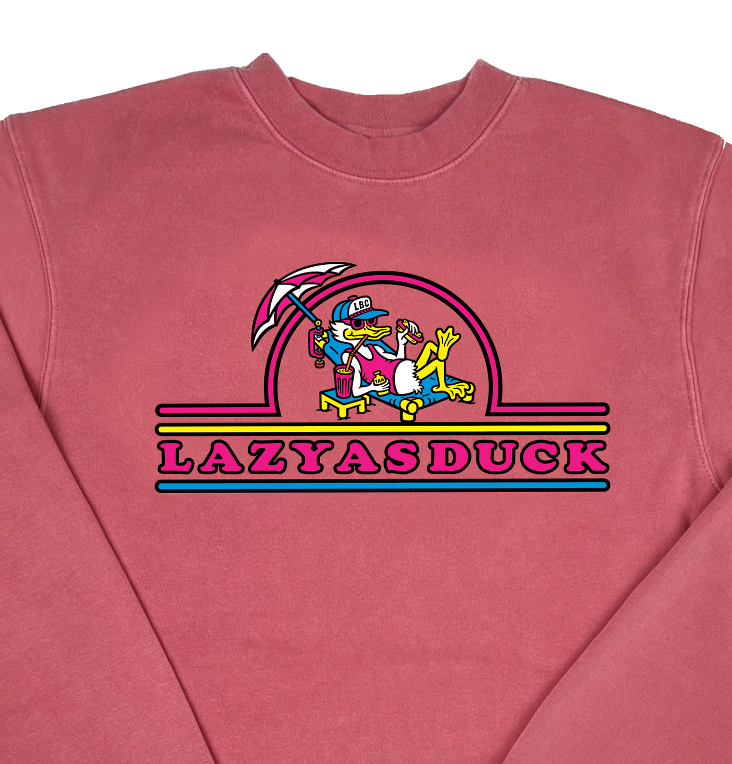 Lazy As Duck  “Pigment Dyed” Crewneck Sweatshirt
