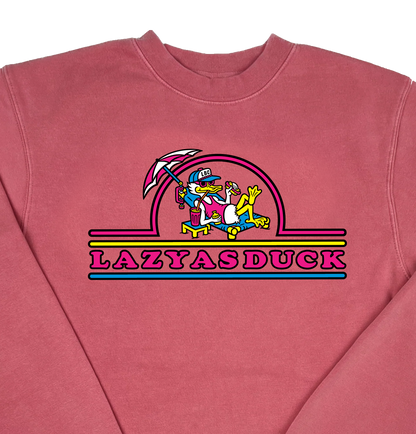 Lazy As Duck  “Pigment Dyed” Crewneck Sweatshirt