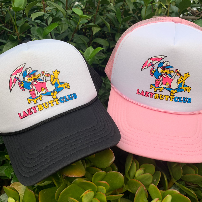 Lazy Butt Club Trucker Hat (Duck) Logo