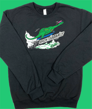 Load image into Gallery viewer, Skiing Bronta&quot;SOAR&quot;us Dinosaur Brontosaurus Dino Crewneck sweatshirt