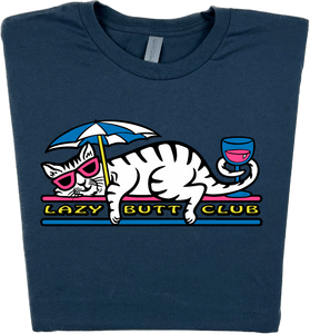 Lazy Cat T-Shirt lazy butt club