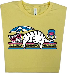 Lazy Cat T-Shirt lazy butt club